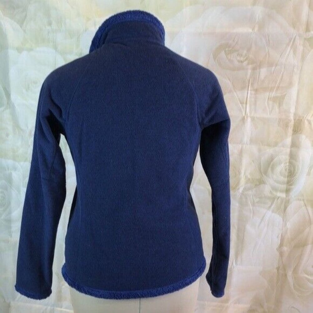 Nike ACG Blue Fleece Jacket Indigo Blue Full Zip & Zip Pockets Coat Medium - Picture 2 of 7